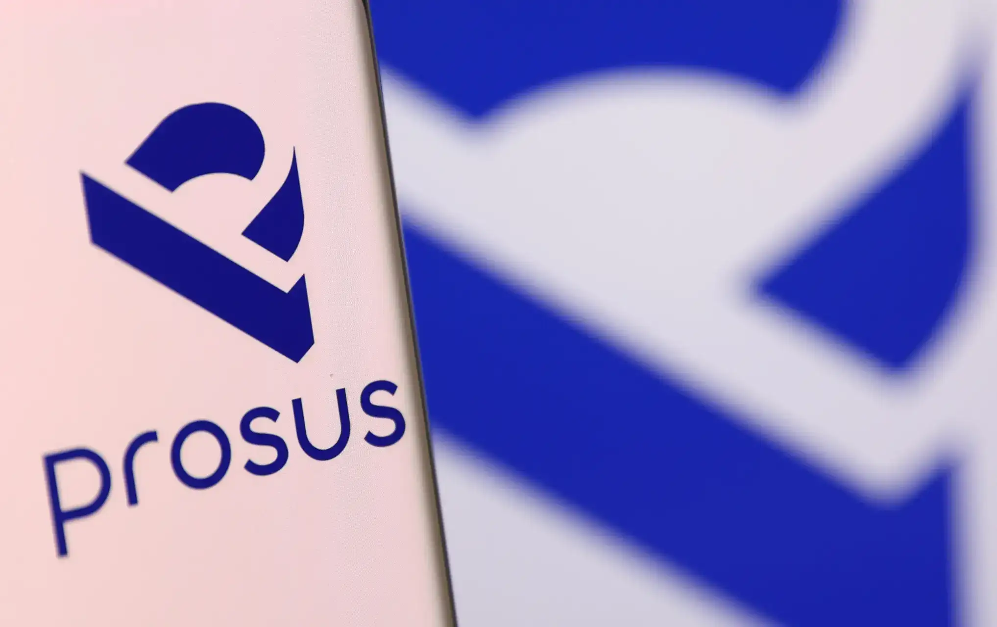 Illustration shows smartphone with Prosus' logo displayed Illustration shows smartphone with Prosus' logo displayed